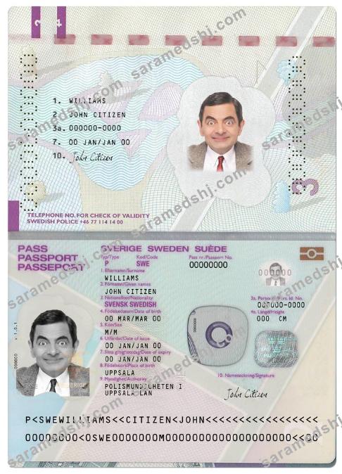 Sweden passport version 2